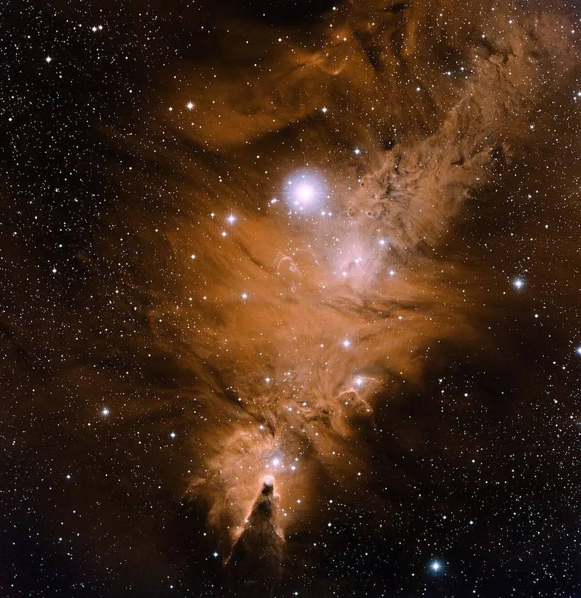 锥状星云与圣诞树星团